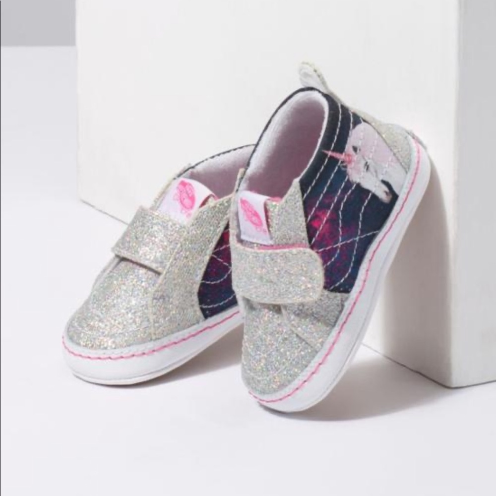 baby girl vans sz 2 - sparkle unicorn with velcro
